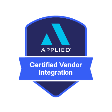 Applied Certified Vendor Integration badge